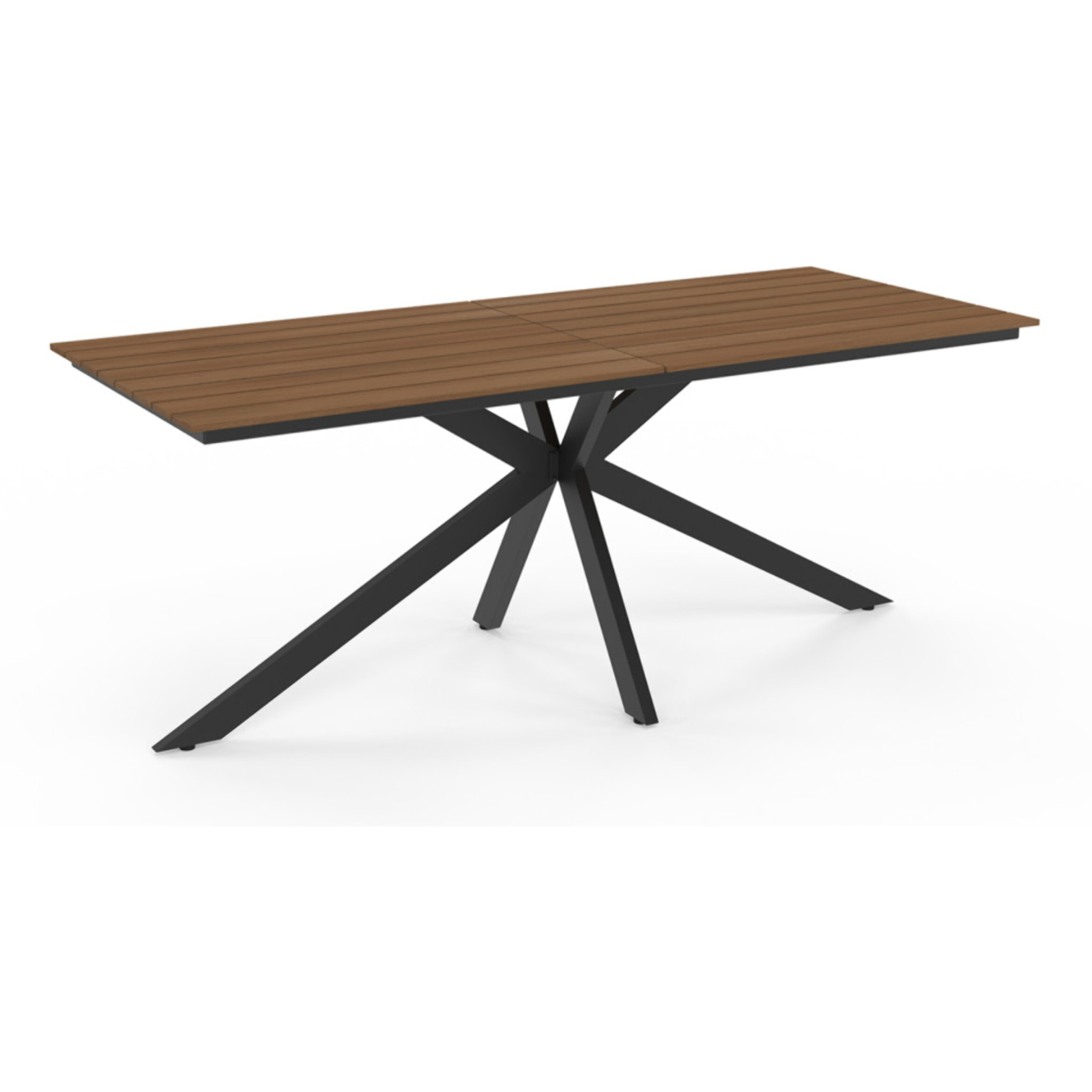 Table de jardin Milazzo en polywood et pieds croisés 190cm