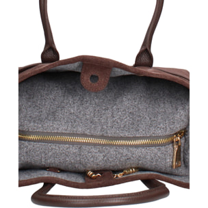 Borsa a mano da donna Made in Italy - Modello Lumina Lux - 100% pelle - 28.0 x 20.0 x 13.0 cm