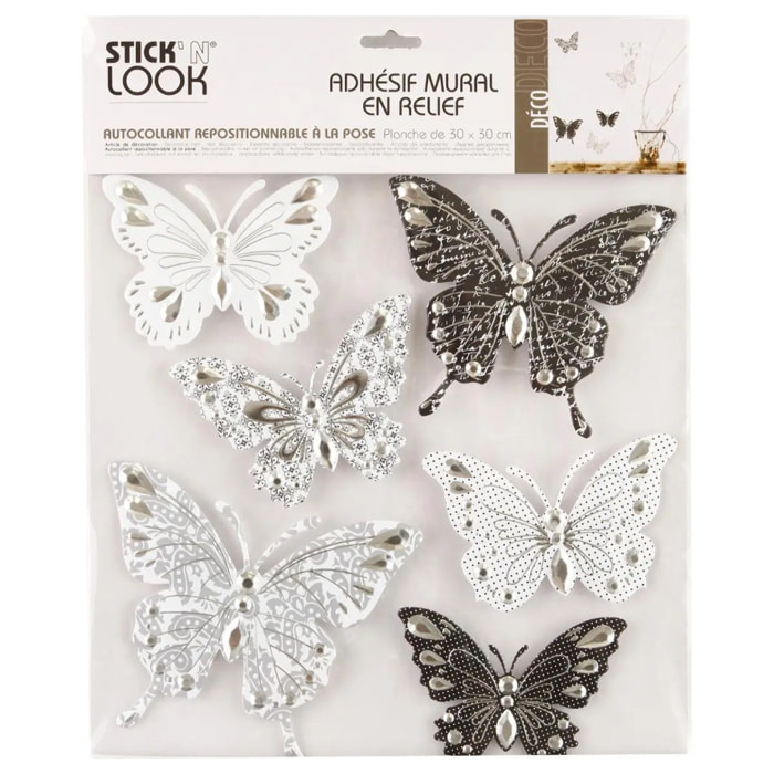 Sticker en relief papillon