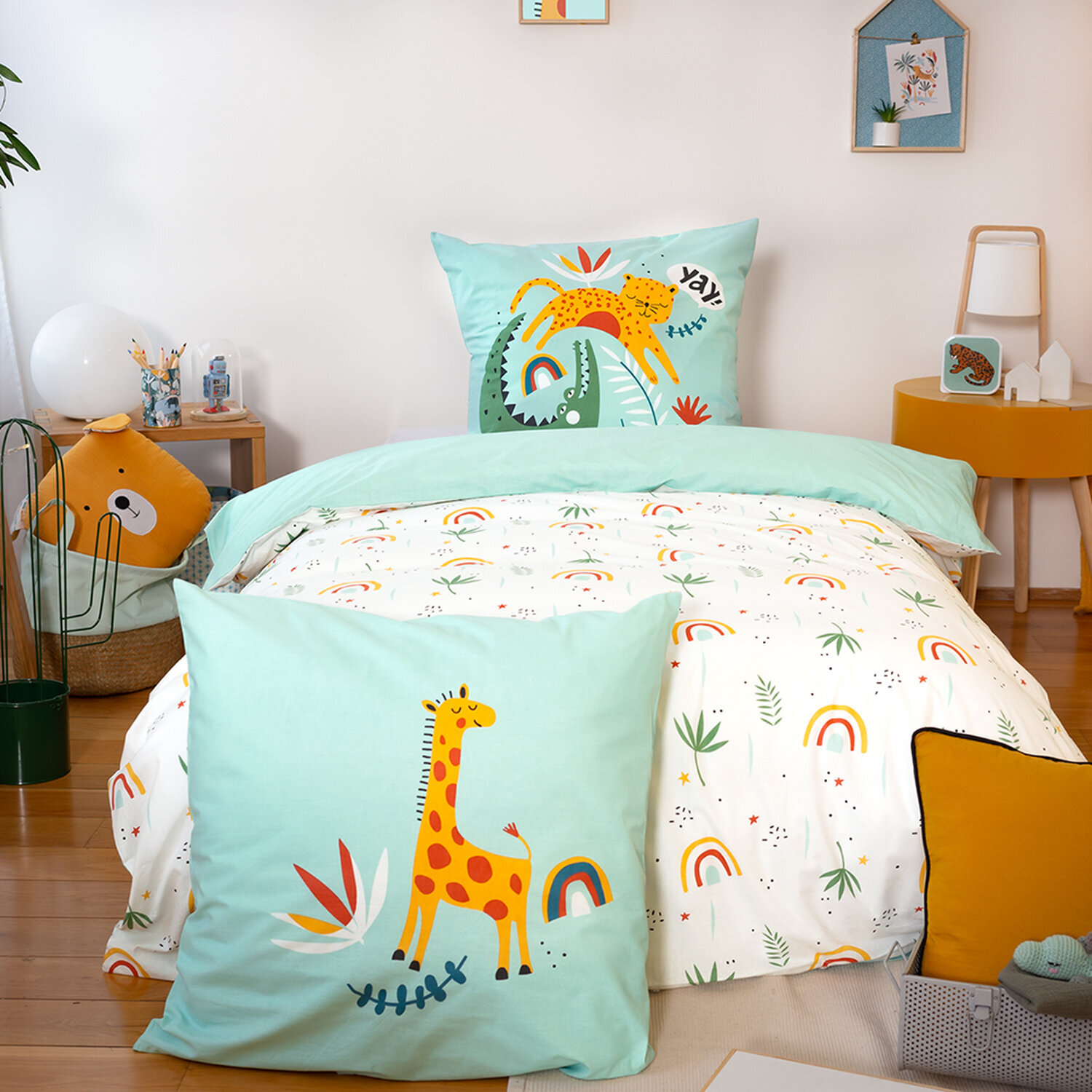 Parure housse de couette 2pcs 100% coton 57fils poumba