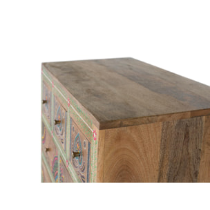 Cómoda de Madera de Mango 80 Cm Estilo Clásico Rústico