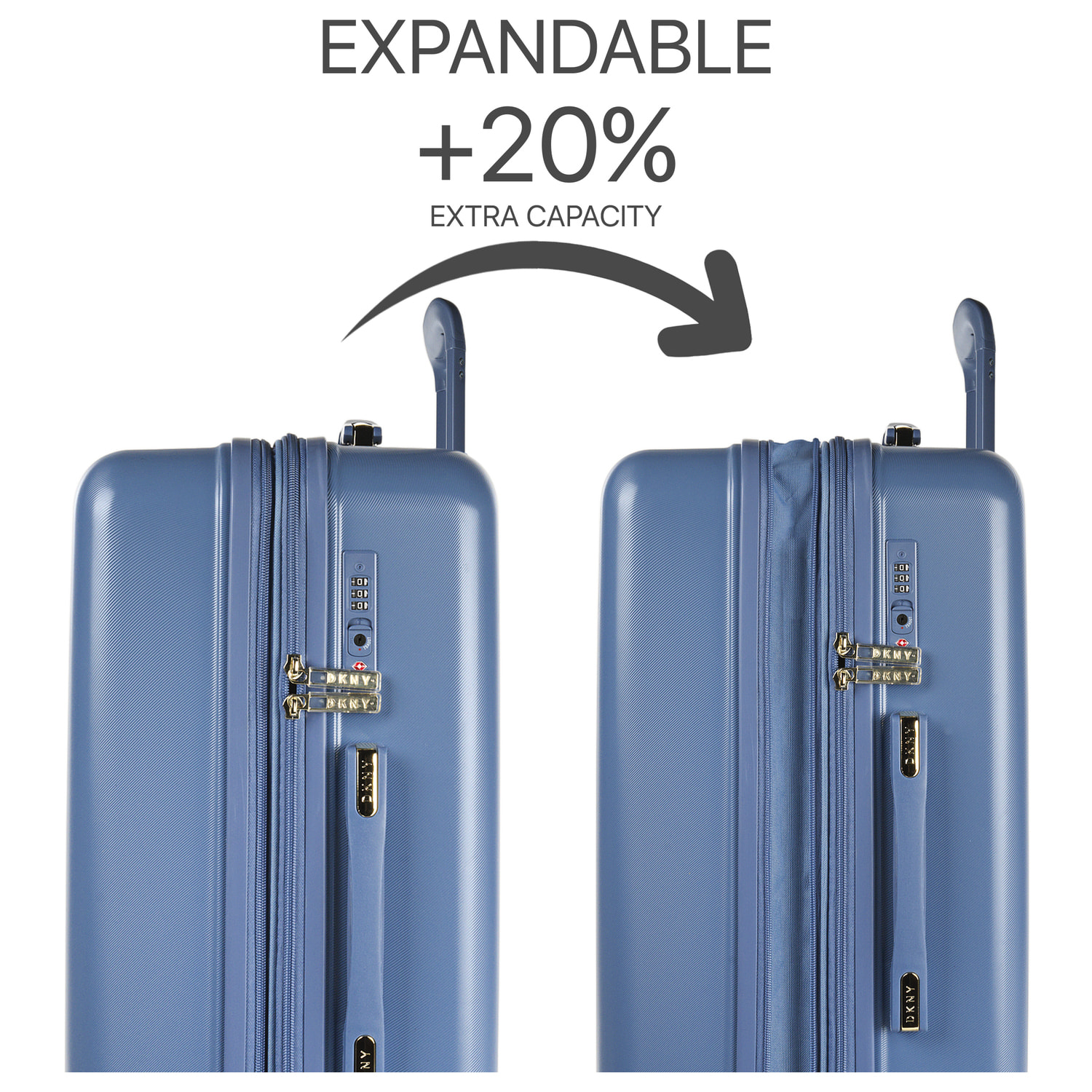 Juego De Maletas Pc Dkny Dkny-413 City Block Steel Blue