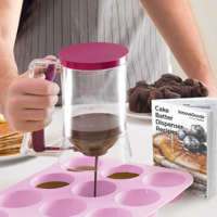 Caraffa dispenser per dolci con ricettario - 900 ml - 17 x 18,5 x 11 cm