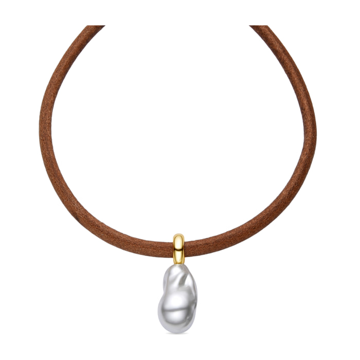Collar Abongo acabado oro amarillo 18k