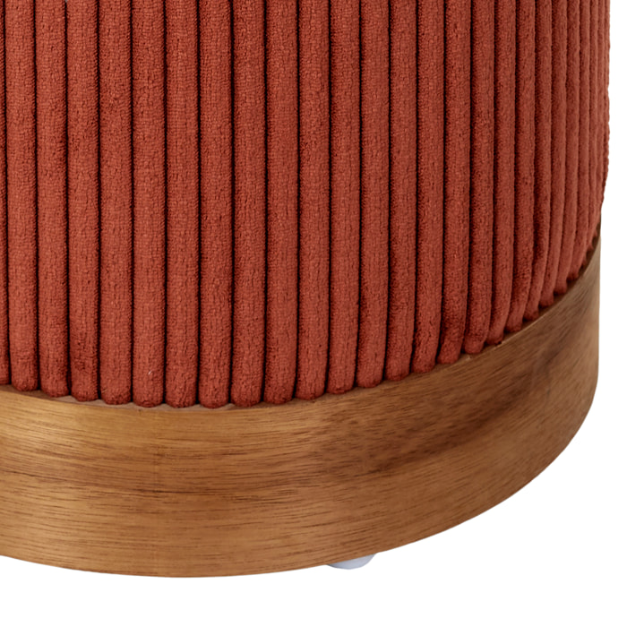 Pouf Cotele Scott Terracotta