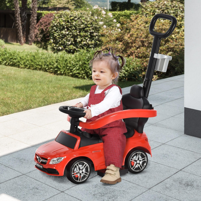 Porteur enfant voiture enfant multi-équipée 12-36 mois coffre klaxon effet musical PP rouge