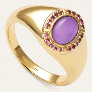 Anello Amanda Viola Placcato Oro