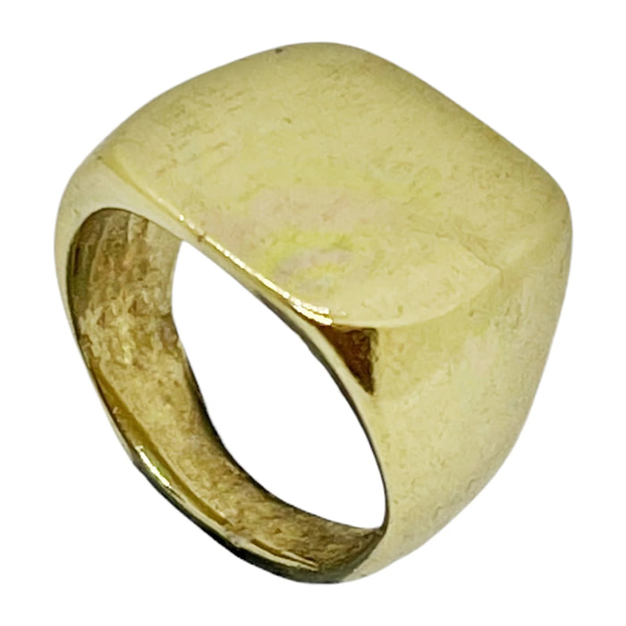 Anillo Sello rectangular "Gloria Mago"dorado T15