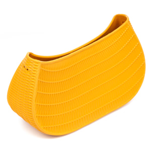 LIBELULLA Borsa a tracolla Body, realizzata in gomma eva incisa con motivo di design. Colore senape