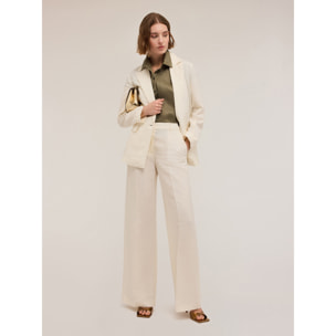 Motivi - Blazer monopetto con martingala - Bianco