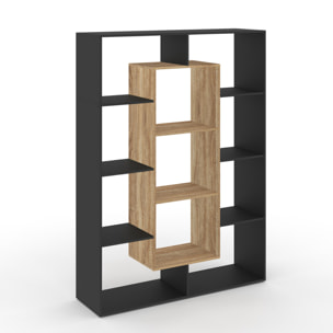 Etagère bibliothèque Paulette bois et noire