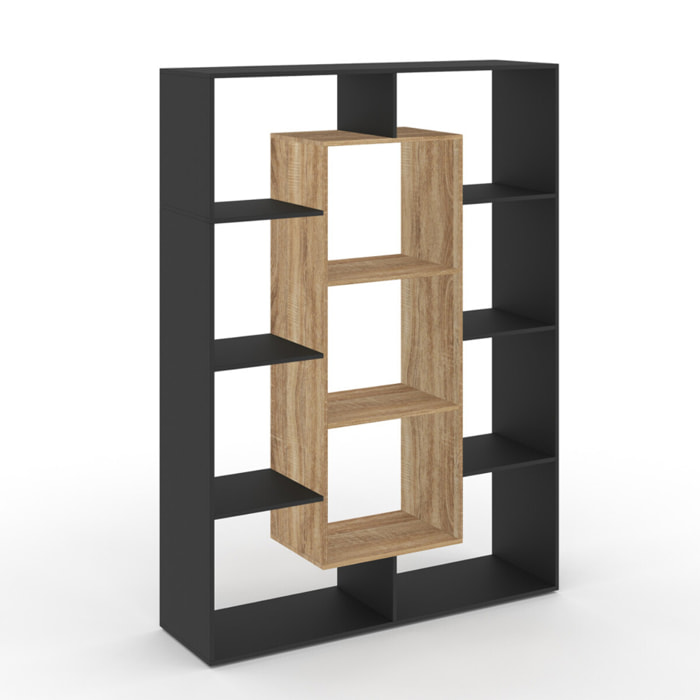 Etagère bibliothèque Paulette bois et noire