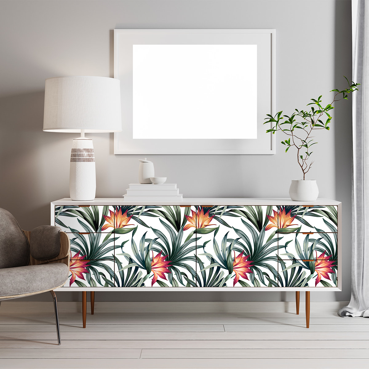 Sticker meuble tropical Ambato 60 x 90 cm