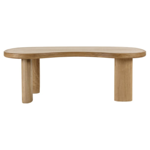 AMY - Table basse 120cm forme vague en bois de mindi AMY