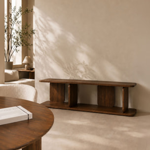 Meuble d'appoint effet bois marron OREE