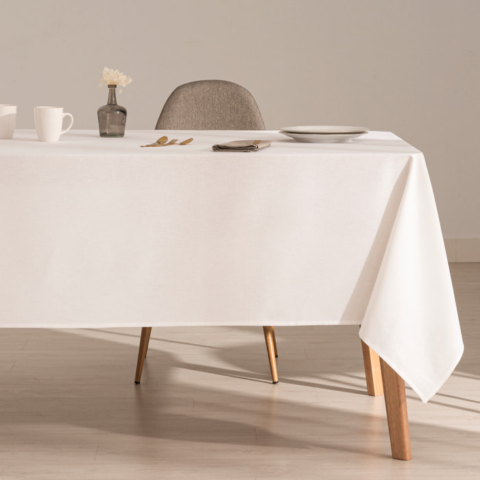 Nappe imprimée anti-tâches KAHU BLANC