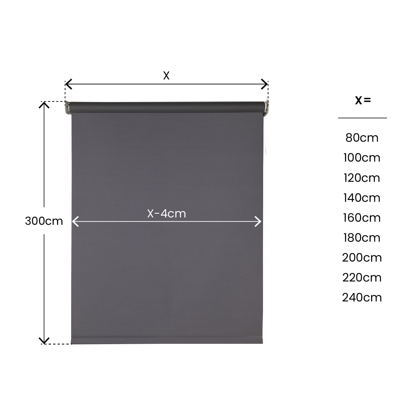 Store occultant motorisé BLACKOUT Gris