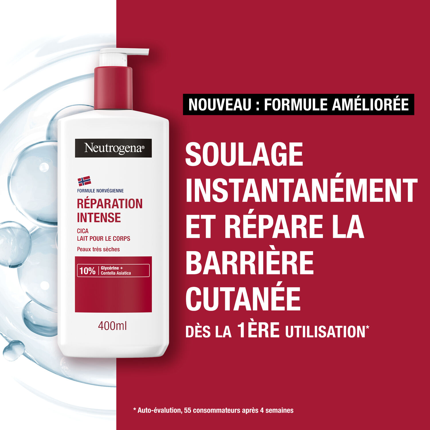 Réparation Intense - NEUTROGENA® Lait Corps Peaux Très Sèches 400 ml