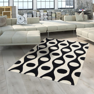 Tapis salon et chambre fait main en laine motif simple SIKO