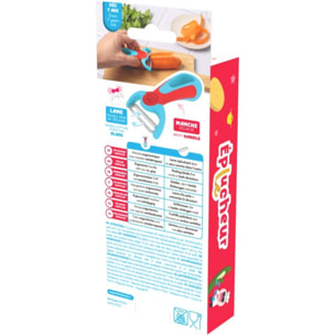 Couteau éplucheur CHEFCLUB Kids bleu et rouge
