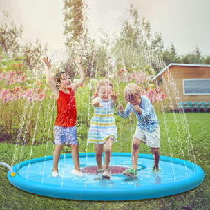 Splash Pad. Juguete inflable con aspersor de agua para jugar. 170cm de diámetro. Diseño tiburón.