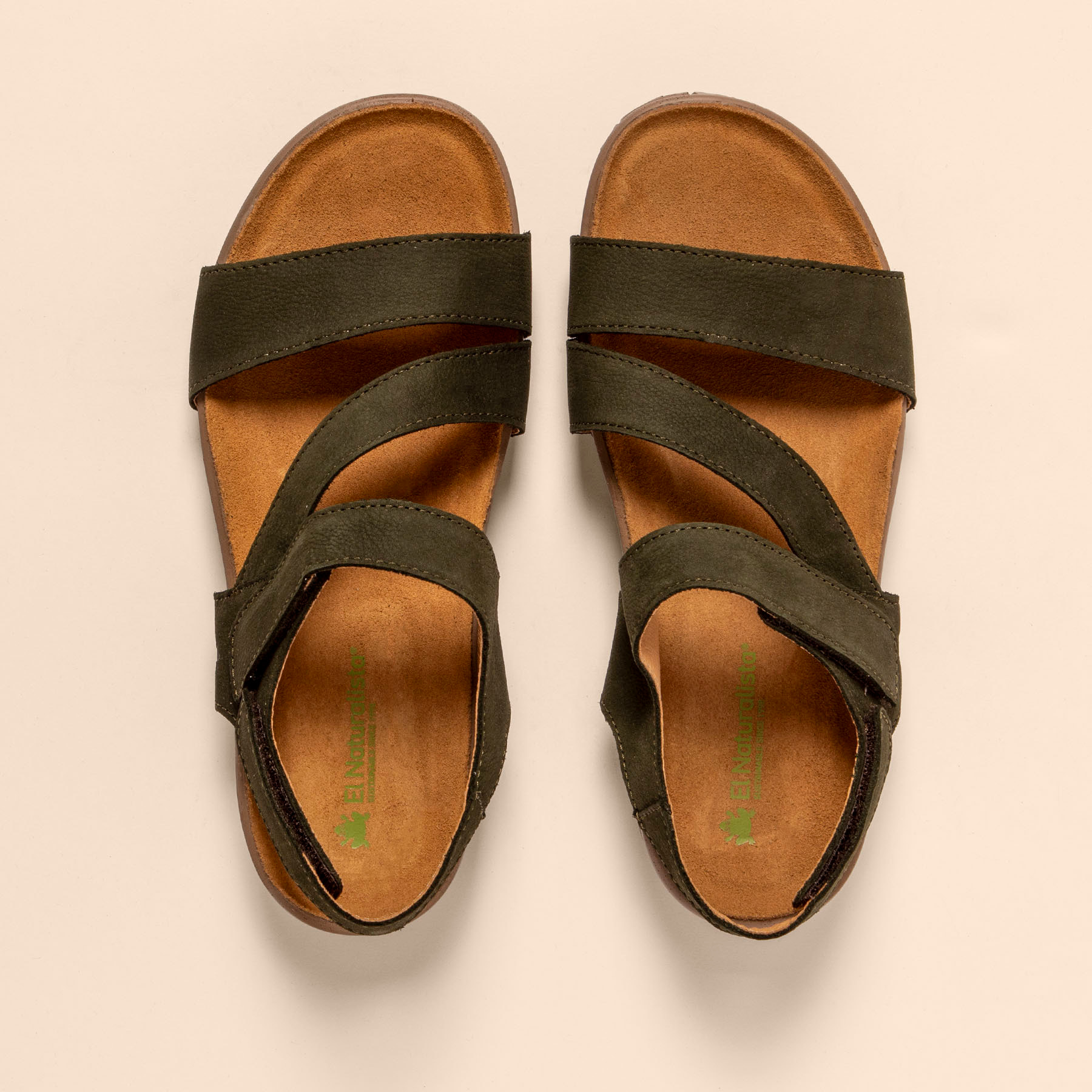 Sandalias N5860 NOBUCK LAVADO KAKI / TABERNAS color Kaki