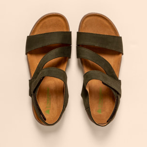Sandalias N5860 NOBUCK LAVADO KAKI / TABERNAS color Kaki