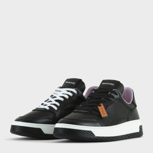 SNEAKER LOW P02 DONNA IN PELLE NERO