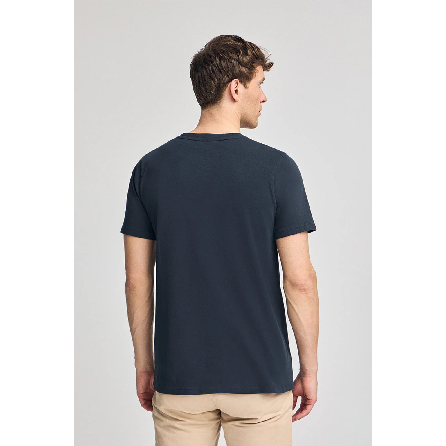 Camiseta azul marino garment dye con detalle Polo Club