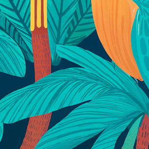 Papier peint  Oiseaux Tropicaux au Sommet Intissé