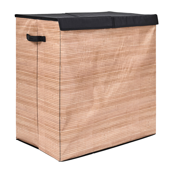 Panier A Linge Double 58x35x58cm