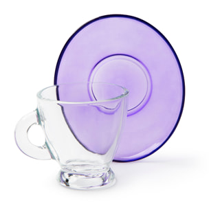 Set 6 Tazzine Caffè con Piattino Excelsa – Istanbul, Vetro Multicolore