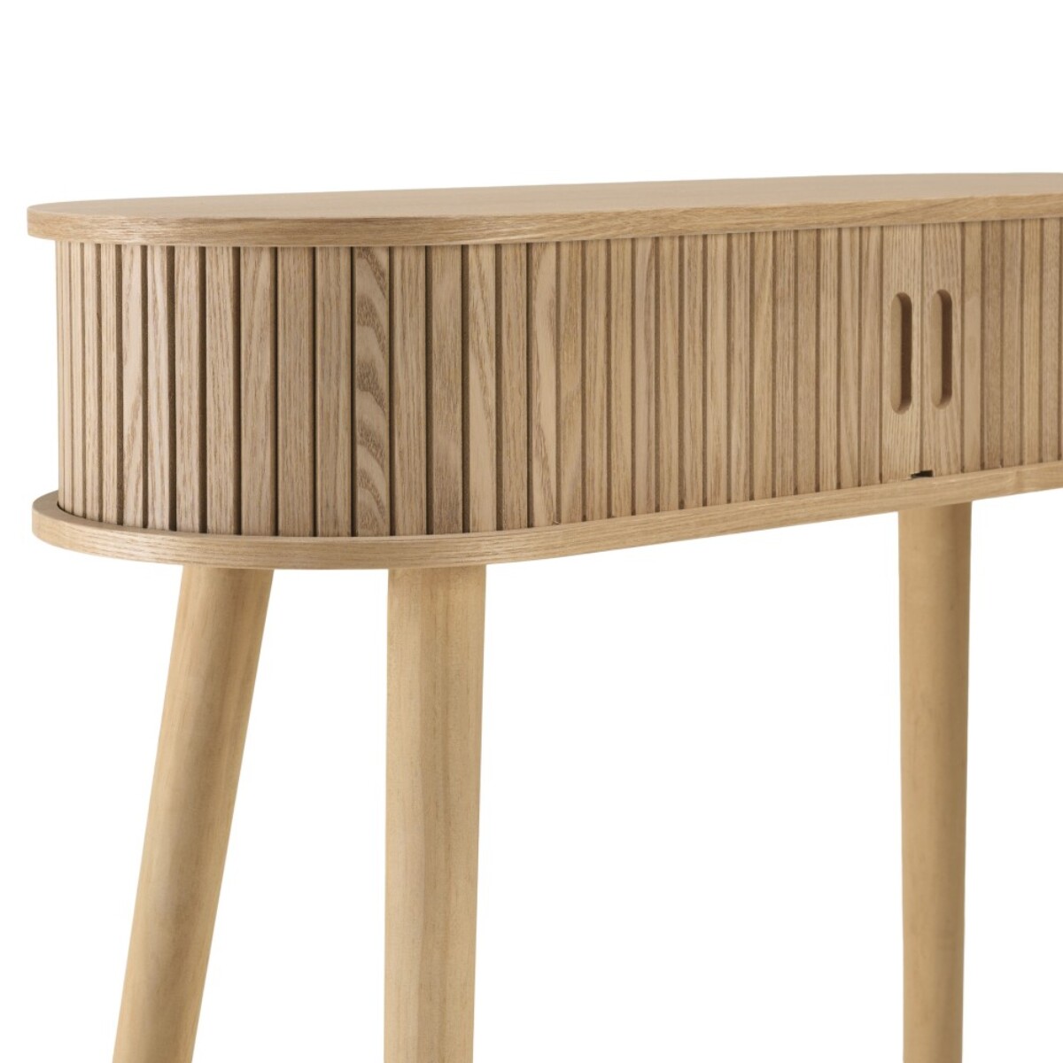 AGATHE - Console ovale 80x30cm en bois couleur naturelle