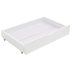 Lit pour enfant 190x90cm blanc avec tiroirs ADAM