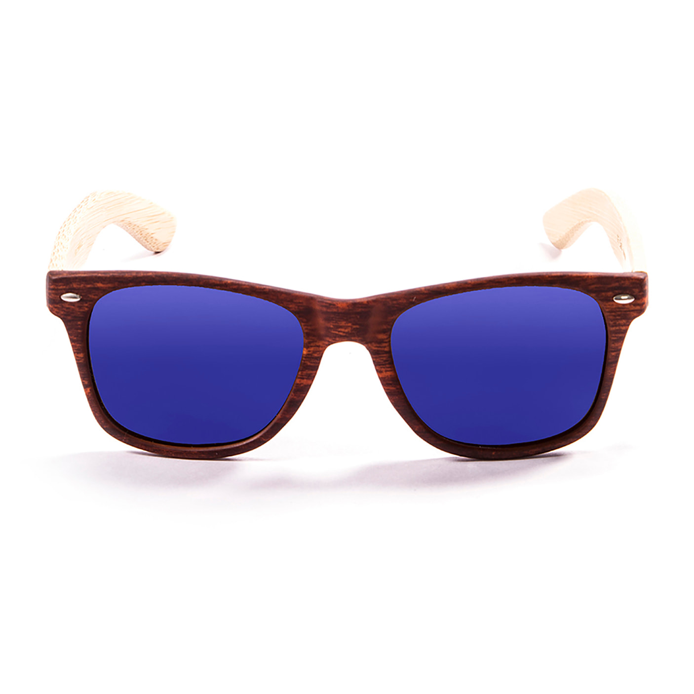 Gafas de sol OCEAN BEACH WOOD - Marrón madera / Revo azul