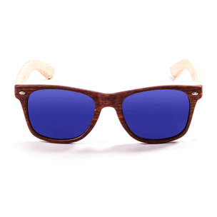 Gafas de sol OCEAN BEACH WOOD - Marrón madera / Revo azul
