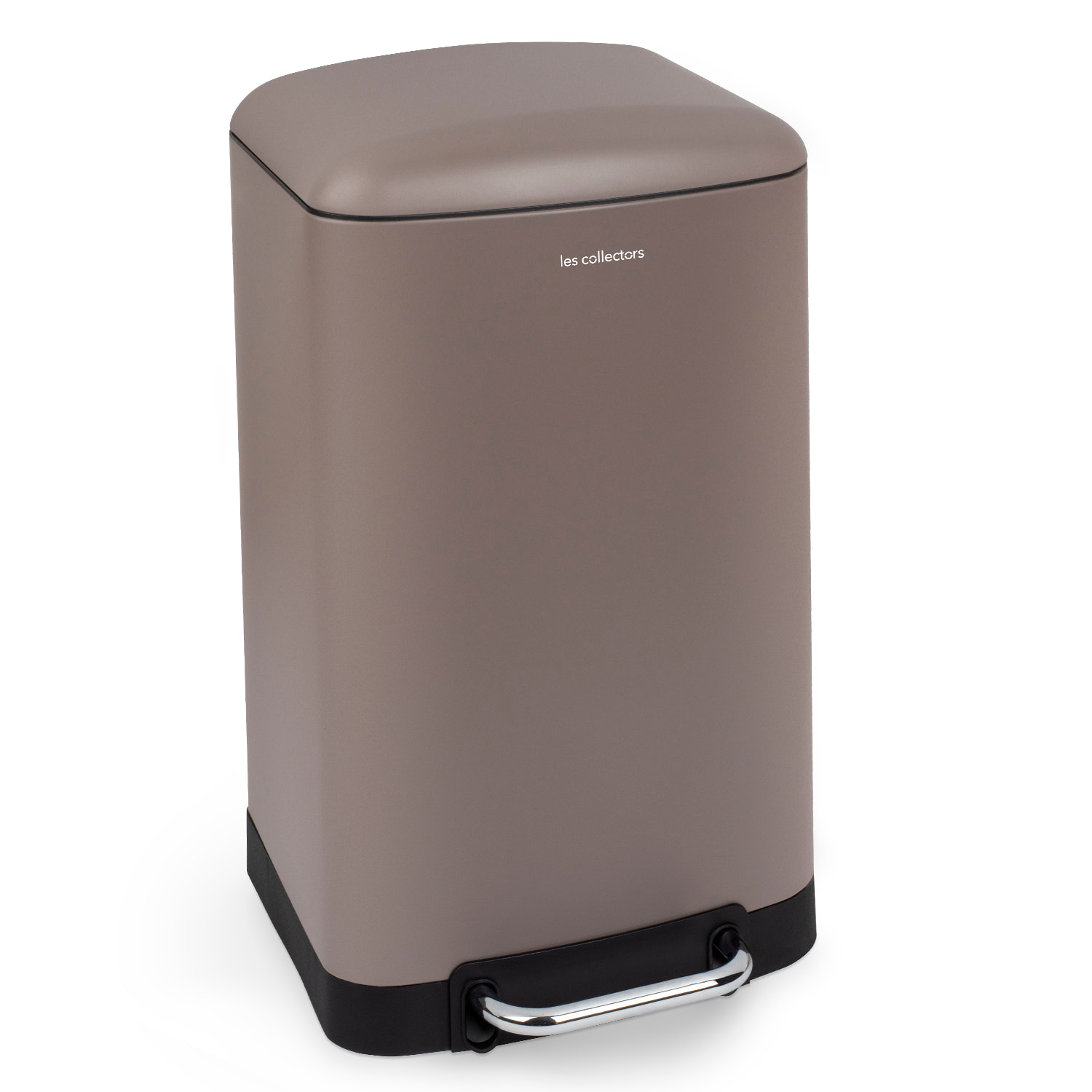 Les Collectors n.883 Cubo de basura de cocina con pedal de acero inoxidable, capacidad 40 L, compacto, prÃ¡ctico, sello interior extraÃ­ble, diseÃ±o elegante acabado mate, resistente, cierre silencioso