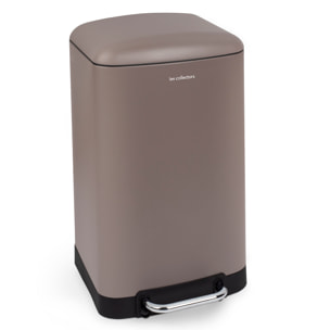 Les Collectors n.883 Cubo de basura de cocina con pedal de acero inoxidable, capacidad 40 L, compacto, prÃ¡ctico, sello interior extraÃ­ble, diseÃ±o elegante acabado mate, resistente, cierre silencioso