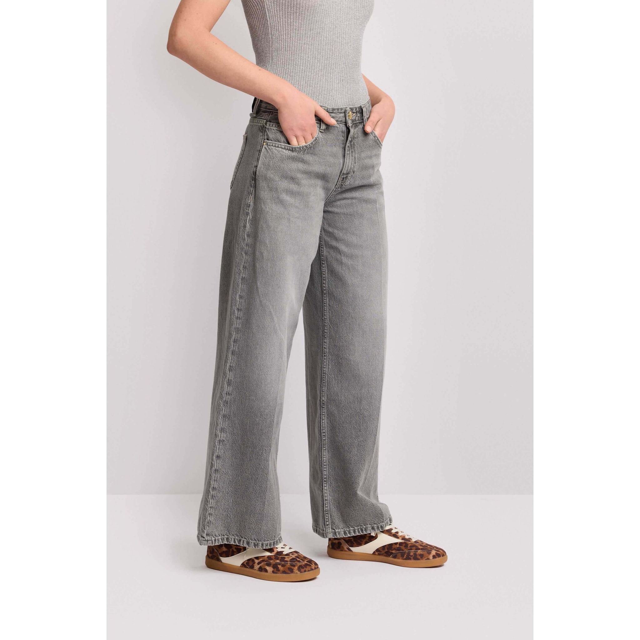 Kocca - Pantaloni in cotone gamba dritta Donna, Denim