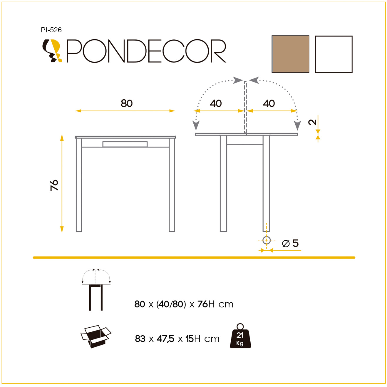 Mesa de cocina extensible