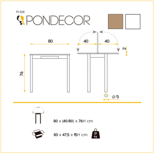 Mesa de cocina extensible