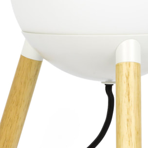 MINE GLASS Lampada da tavolo bianca