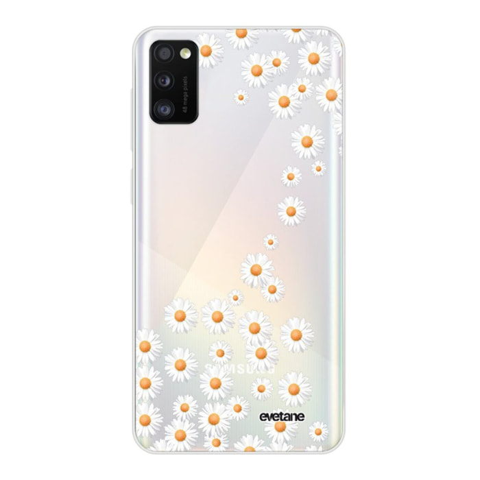 Coque Samsung Galaxy A41 360 intégrale transparente Marguerite Tendance Evetane.