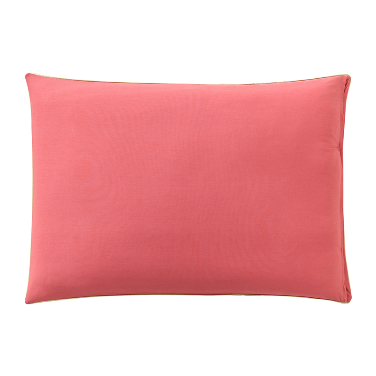 Taie d'oreiller imprimée en percale de coton, LEAVES, Rose foncé