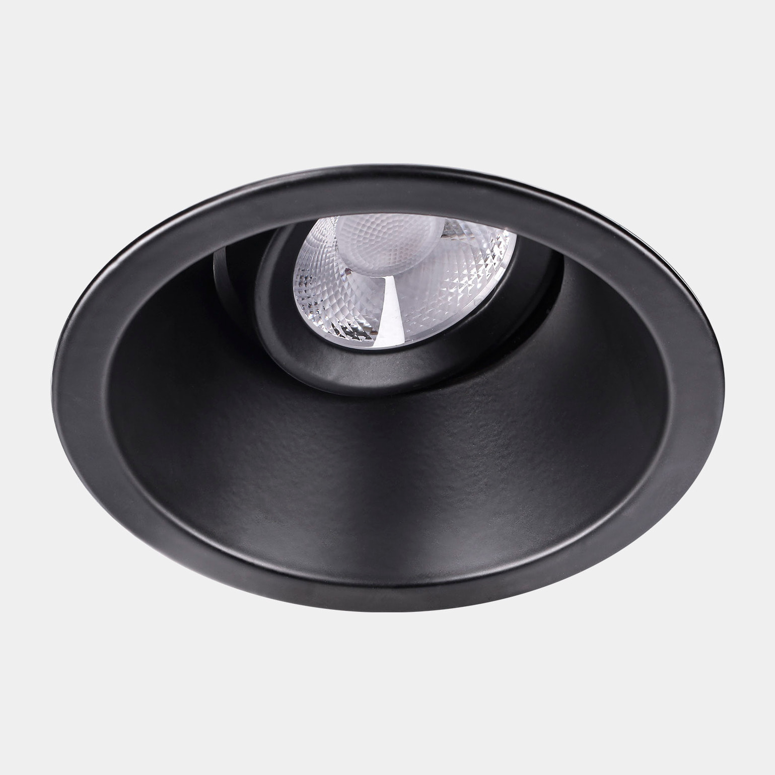 LedsC4 - Downlight LED Ajustable 14.3W, Iluminación Cálida 2700K, 1243 Lúmenes, Aluminio Negro, IP20/IP54, Confort Visual Superior para Interiores y Exteriores