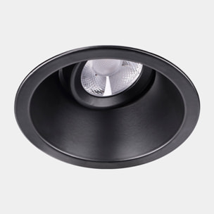 LedsC4 - Downlight LED Ajustable 14.3W, Iluminación Cálida 2700K, 1243 Lúmenes, Aluminio Negro, IP20/IP54, Confort Visual Superior para Interiores y Exteriores
