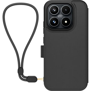 Etui avec cordon MADE FOR XIAOMI premium noir avec dragonne Xiaomi 17