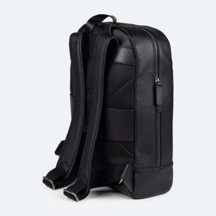 Mochila de piel negra con banda para trolley BACKPACK CRAFT