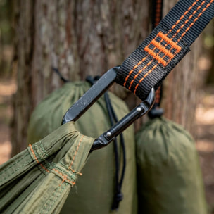 Amaca Da Campeggio Con Zanzariera Integrata 3 In 1 In Nylon 210T Portatile Per Trekking Escursioni Spiaggia Giardino Outdoor Supporto 300 Kg 270 x 140 Cm Verde Militare