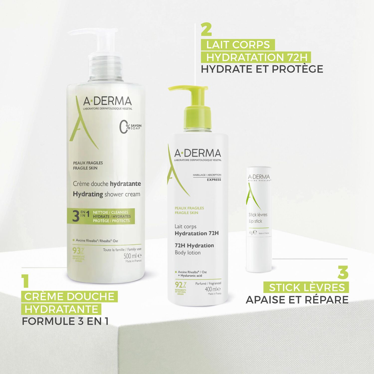 Les Indispensables - Lait Corps Hydratation 72h Peaux Fragiles 400 ml